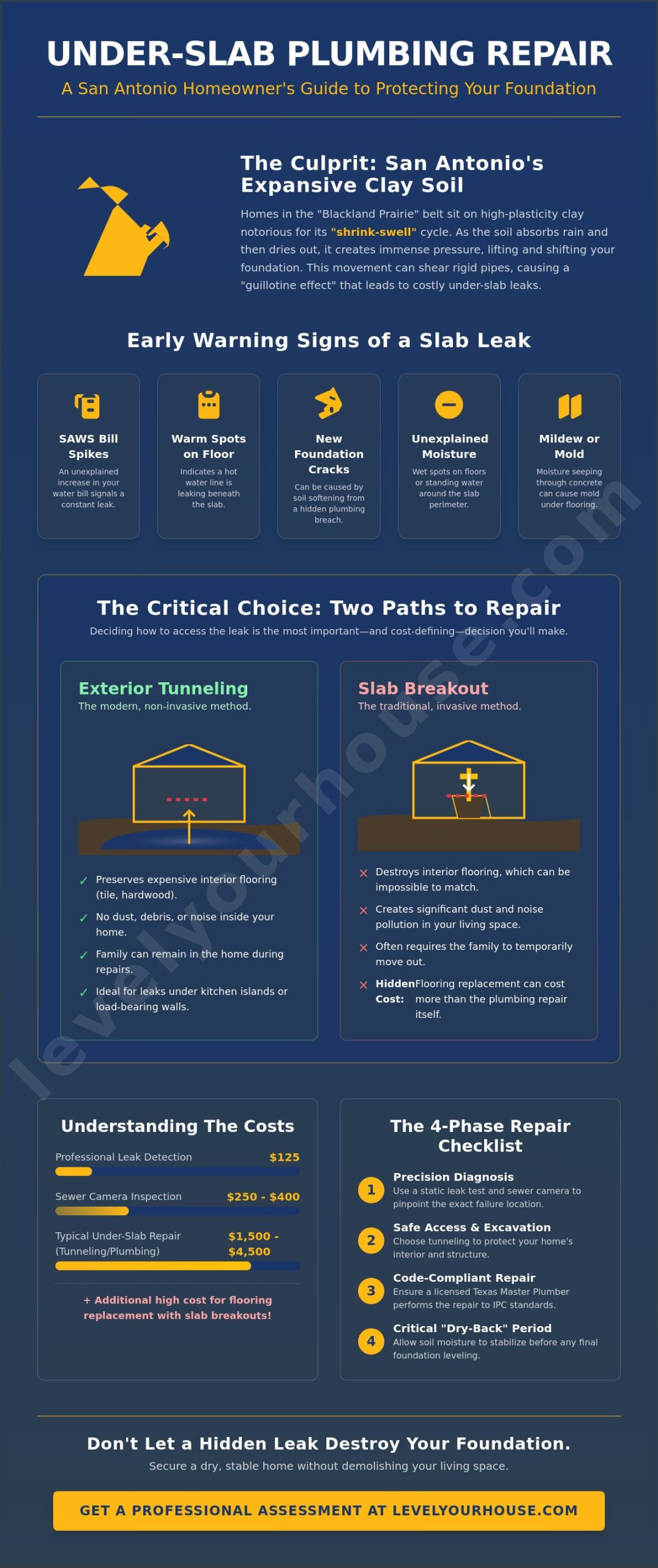 Under Slab Plumbing San Antonio: The Homeowner’s Repair Checklist