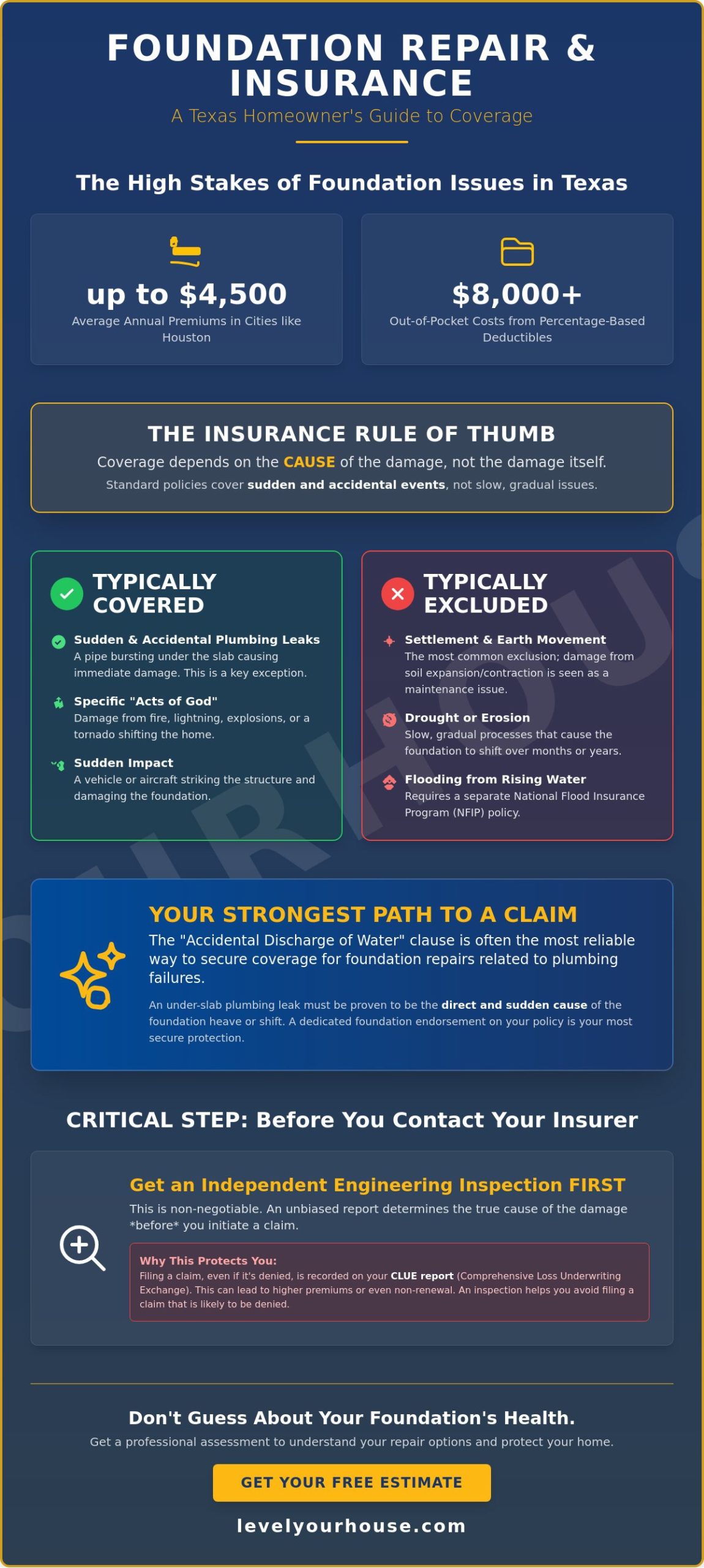 Does Homeowners Insurance Cover Foundation Repair in Texas? (2026 Guide)
