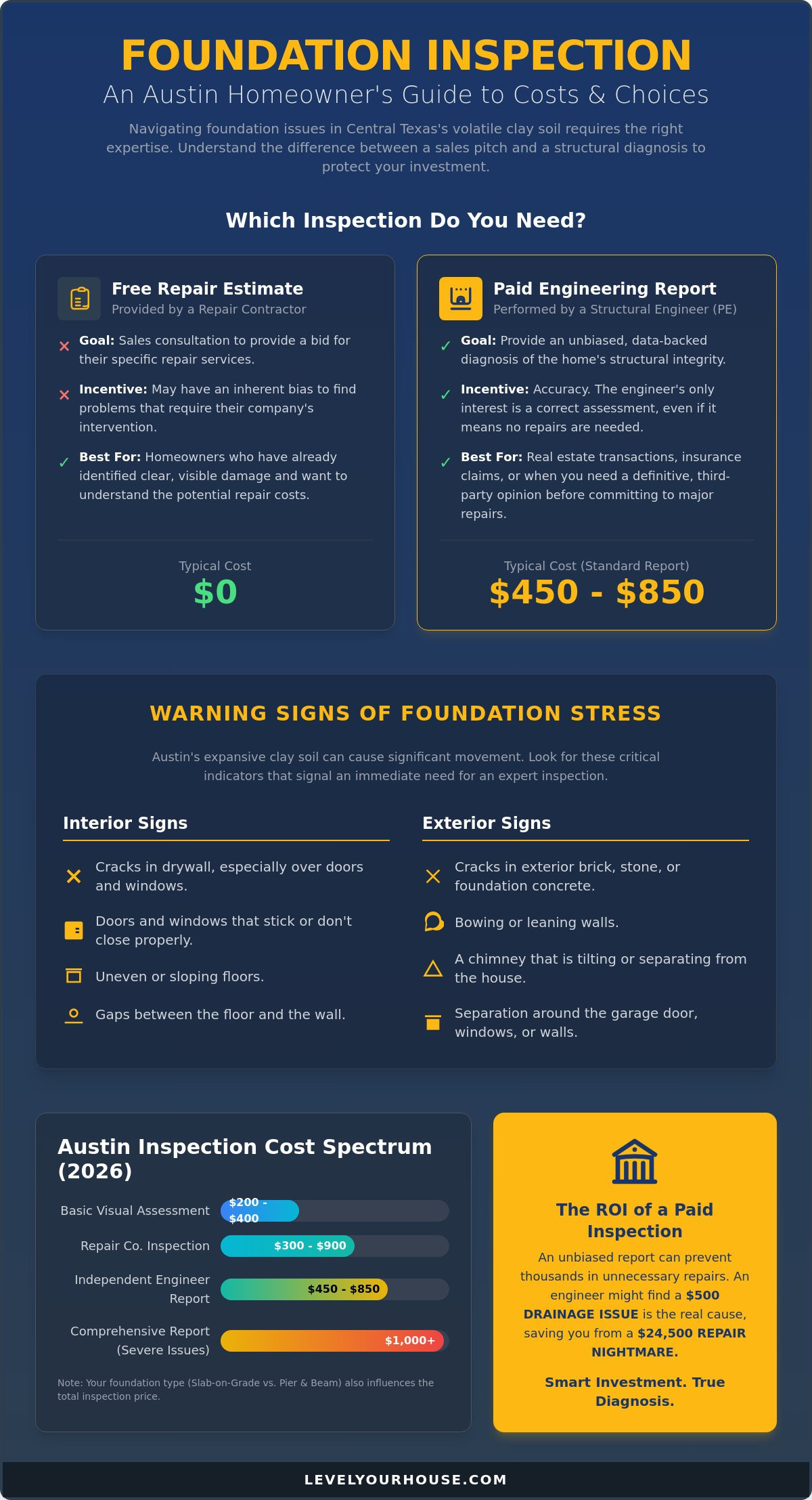 Foundation Inspection Cost Austin: 2026 Homeowner’s Pricing Guide