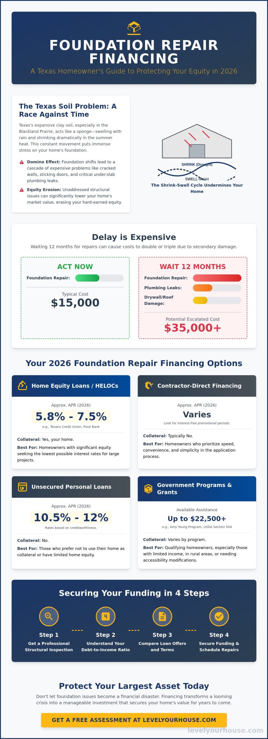 Foundation Repair Financing Options in Texas: A 2026 Homeowner Guide