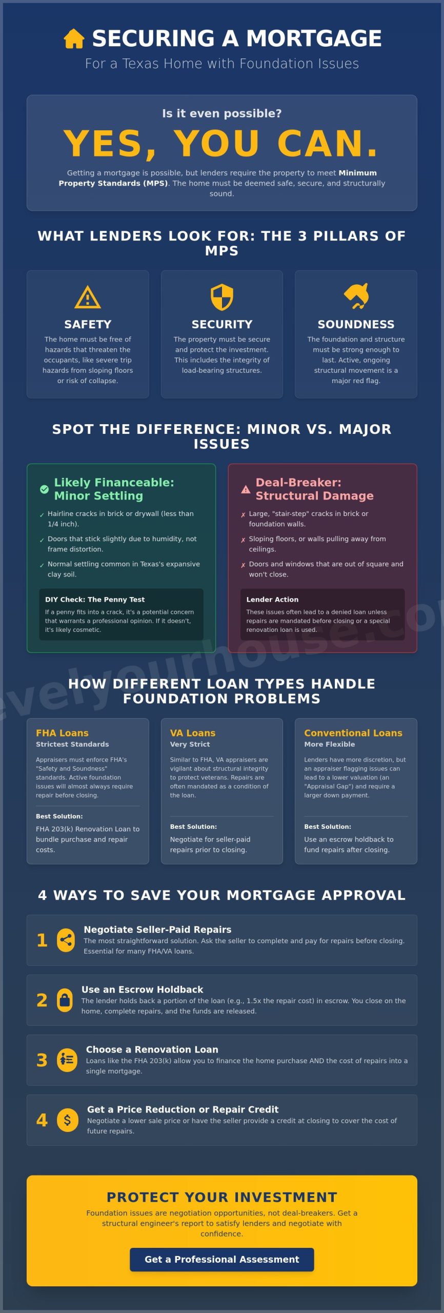 Getting a Mortgage for a House with Foundation Issues in Texas (2026 Guide)