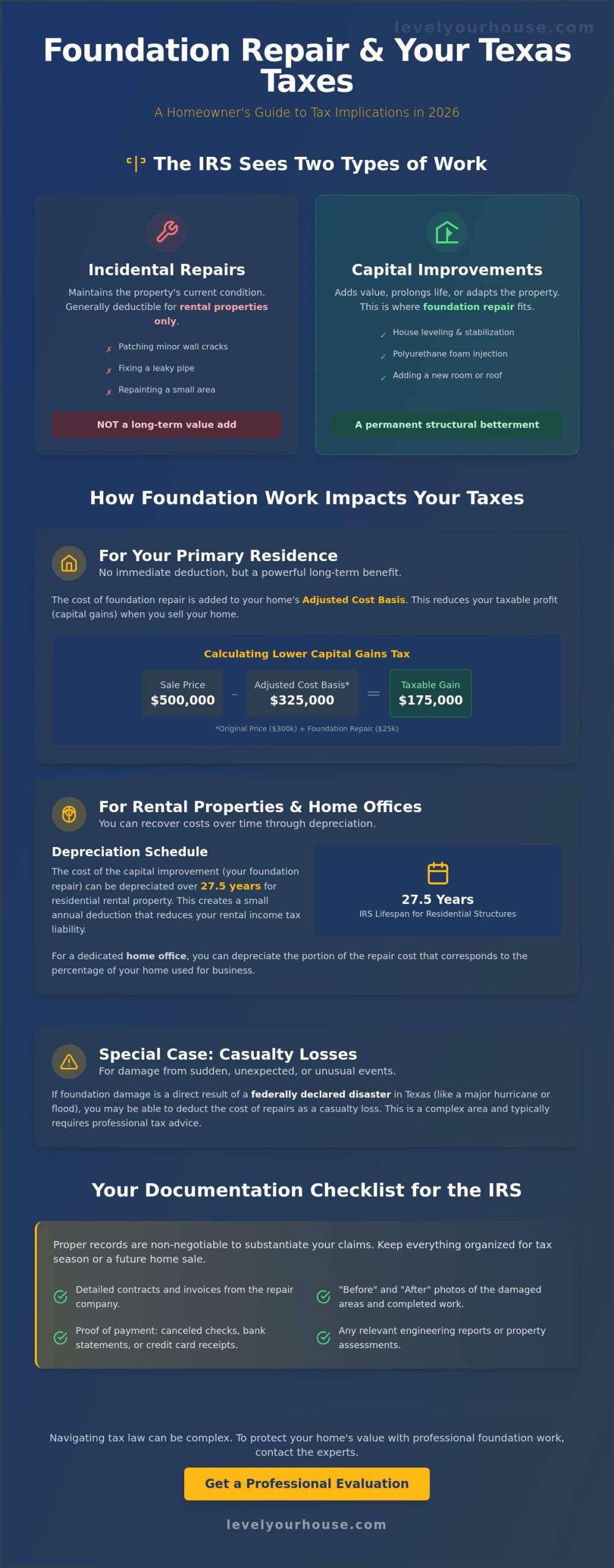 Is Foundation Repair Tax Deductible in Texas? The 2026 Homeowner's Guide
