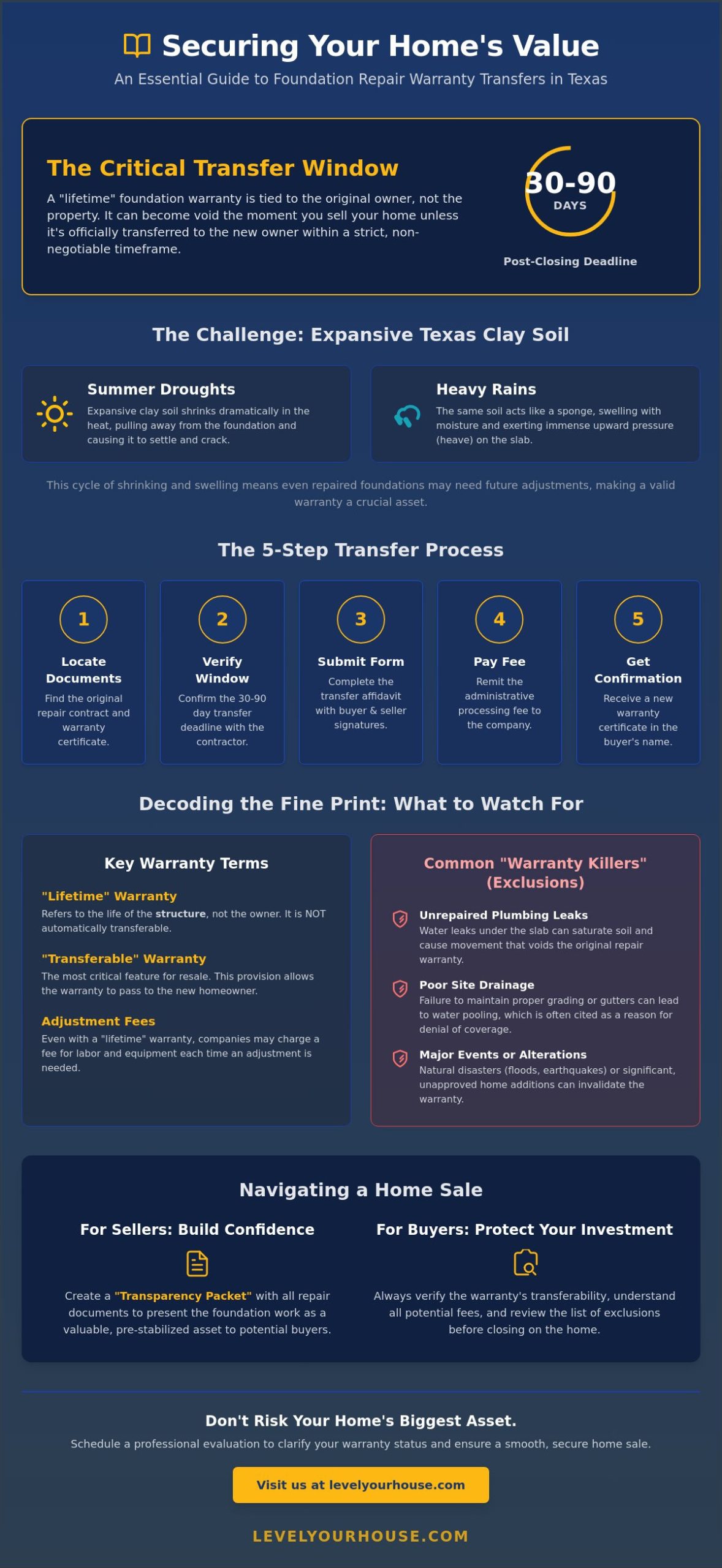Foundation Repair Warranty Transfer: A 2026 Guide for Texas Homeowners