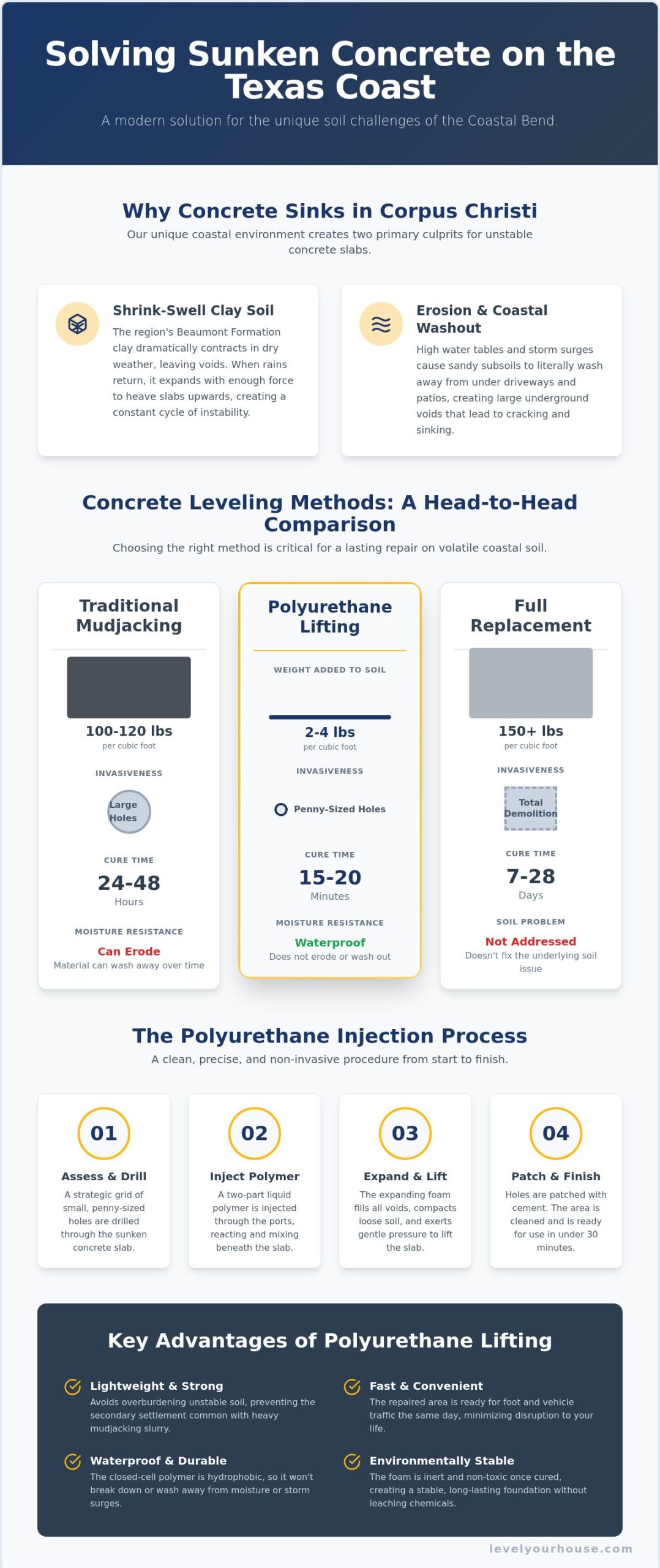 Polyurethane Concrete Lifting in Corpus Christi: The 2026 Coastal Guide
