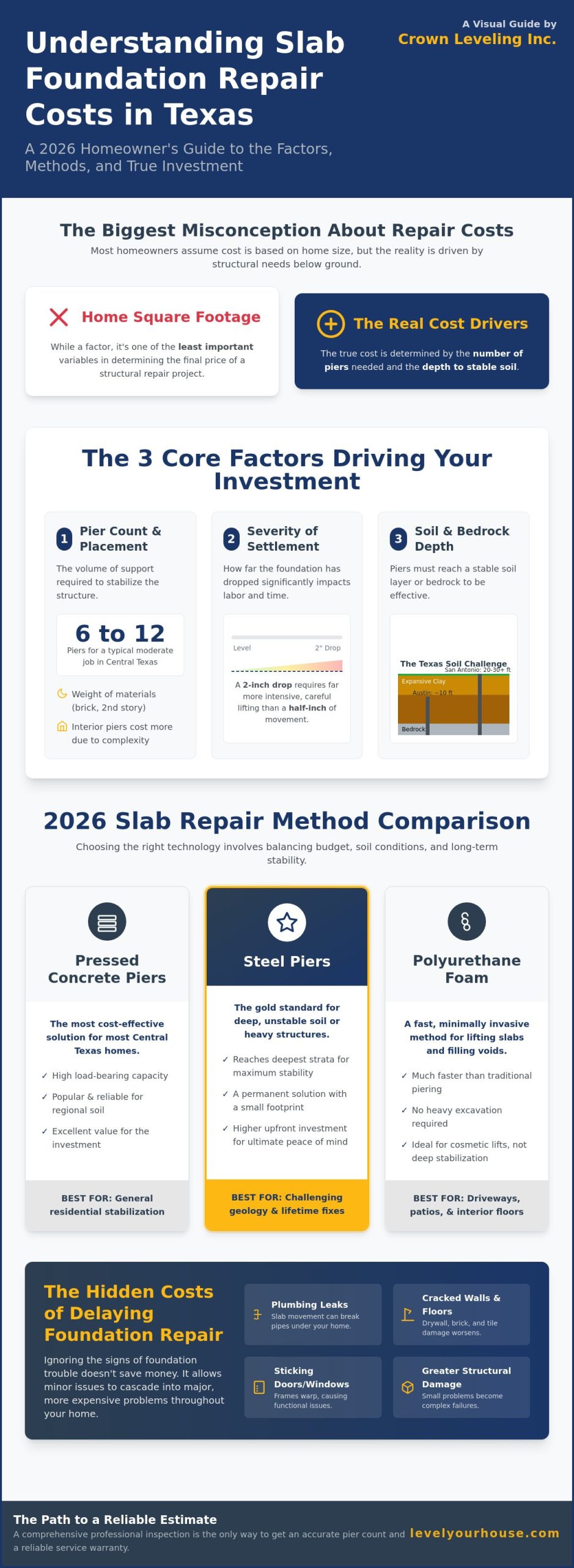 Slab Foundation Repair Cost: 2026 Texas Homeowner’s Guide