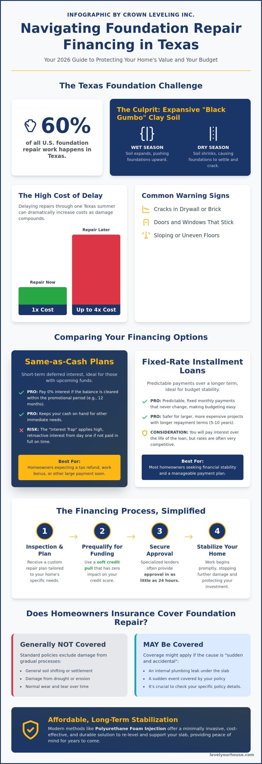 Foundation Repair Financing: A 2026 Guide for Texas Homeowners