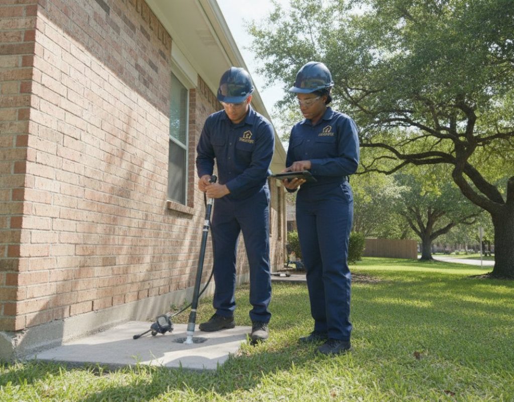 Concrete Slab Foundation Repair in Kyle, TX by Crown Leveling Inc