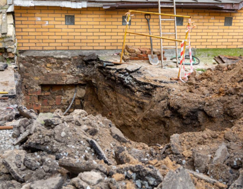 Crown Leveling Inc restoring a concrete slab foundation in Victoria